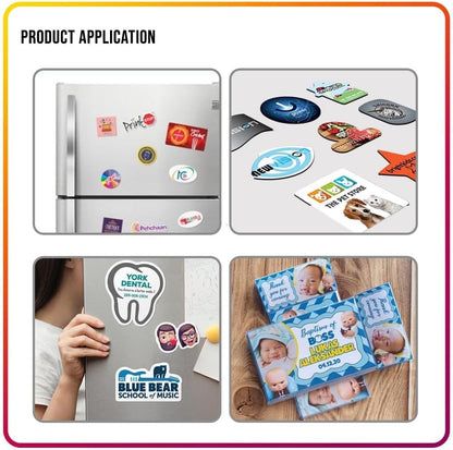 Business Card Magnets Peel and Stick 250 Pack - 2" x 3.5 Magnetic Sheets with Adhesive Backing for Crafts, DIY - Strong Craft Flexible Self Sticky Magnet Set for School Classroom, Fridge, Photo, Cards