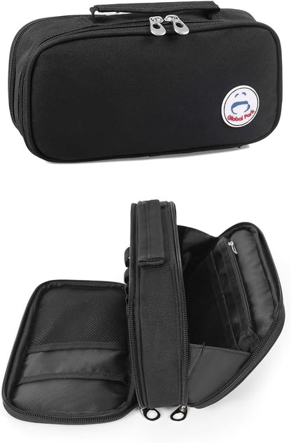 Pencil Case Pen Bag Holder Pouch Large Handle Big Capacity Desk Organizer Storage Marker Box Stationary Makeup Cosmetic Double Zippers for School Office Students Teen