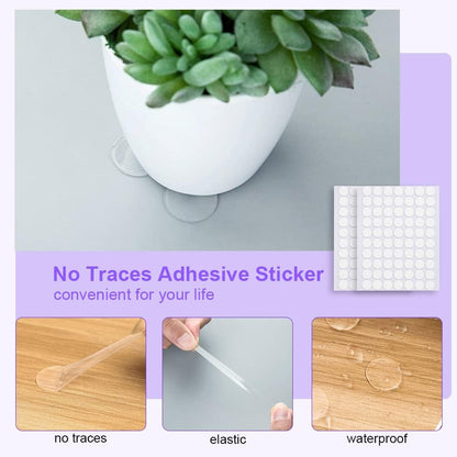 10mm Double Sided Sticky Dots Removable Adhesive Putty No Traces Clear Sticky Tack Waterproof Stickers for Wall Metal Glass Ceramic Wood (280PCS)