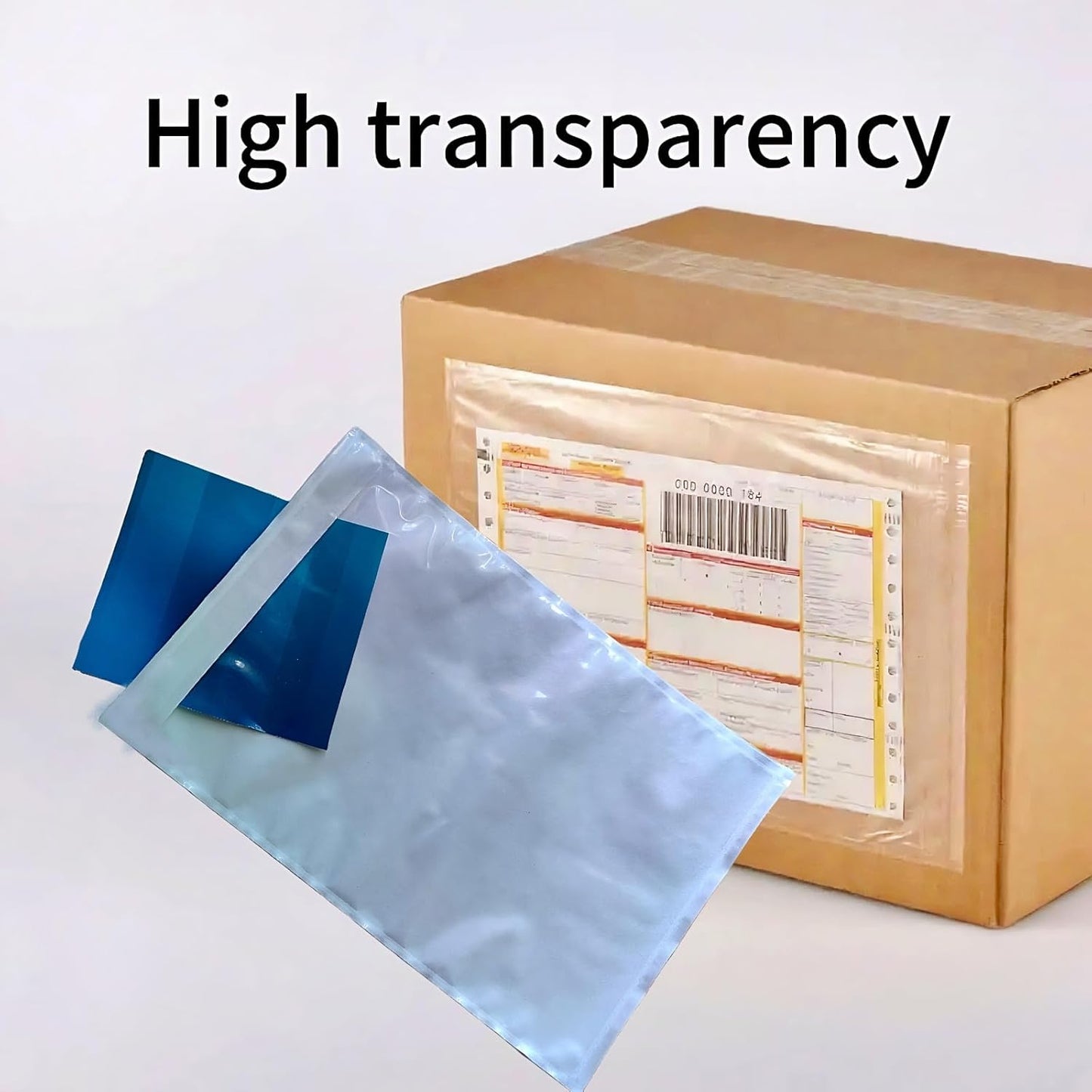 200PCS 9.5" x 12" Self-Adhesive Packing List Envelopes, Clear Mailing Labels for Envelope, Plastic Waterproof Shipping Pouch Enclosed Bags Fit 8.5x11 inch Packing Slip Label Invoice Sleeves