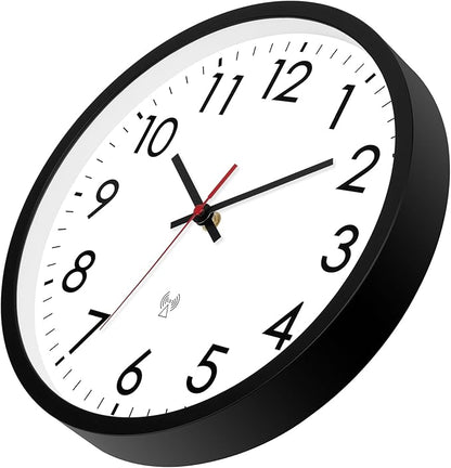 Lumuasky Atomic Wall Clock Analog 12 inch Silent Battery Operated Wall Clocks Modern Clock for Living Room, Office, Home, Bedroom, Kitchen, Bathroom