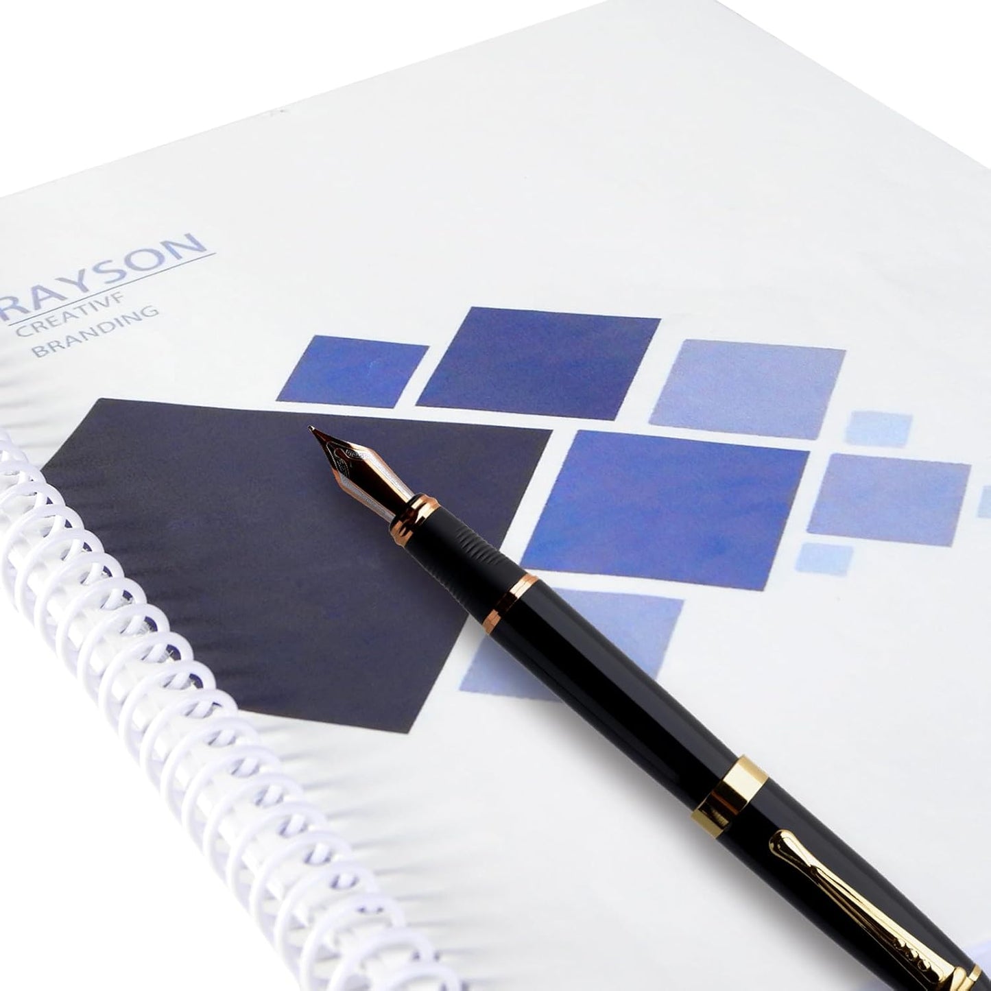 Rayson 3/8" Plastic Spiral Binding Coil, 60 Sheets Capacity, 4:1 Pitch 9.5mm White Coil Binding Spines for Business and Educational Purposes, Pack of 100