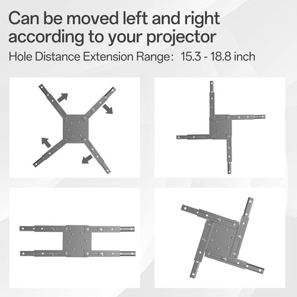 Large Projector Ceiling Mount with Adjustable Height and Extendable Arms, Projector Stand for Engineering Projectors, for Patio Outdoor/Indoor/Office/Livingroom- Dark Gray