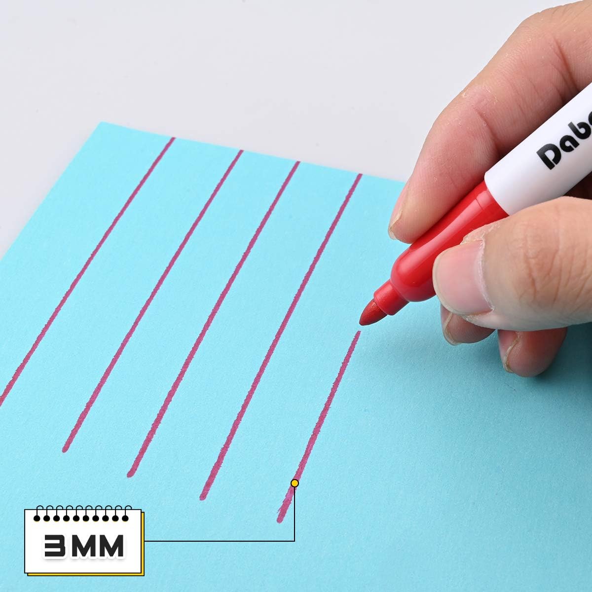 Dabo & Shobo 48 Colors Permanent Markers, Fast Drying, Suitable For Classroom Office Meeting，Works On Plastic, Wood, Stone, Metal and Glass for Doodling, Coloring, Marking