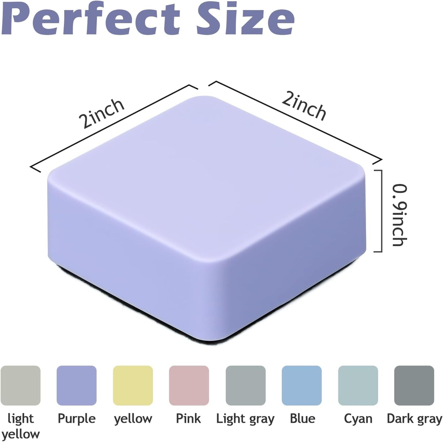 Ddaowanx Dry Erase Erasers, 16 Pack Magnetic Whiteboard Eraser Classroom Must Haves for Teachers, School Supplies (16 Pack/ 8 Color)