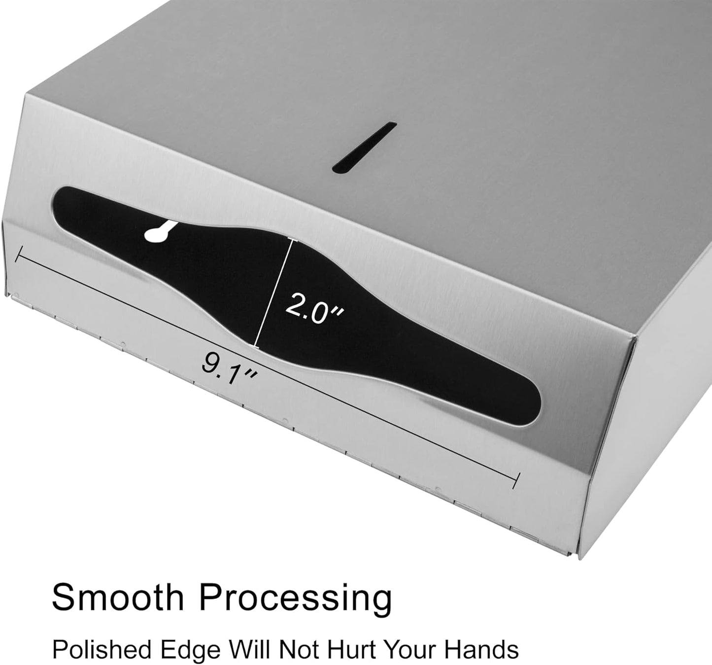 Paper Towel Dispenser, Commercial Stainless Steel Tri-fold/Multi-fold/C-Fold Paper Towel Holder Wall Mount Key (Brushed)