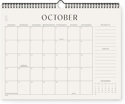 Jotsome Wall Calendar 2025-2026, Monthly Wall Calendar From Now to December 2026 14.2x11.2 inch for Home and Office, Easy Planning