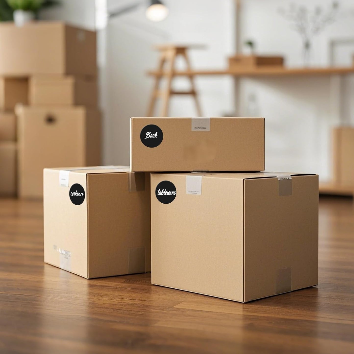 300 PCS Round Stickers 4 Inch Black Vinyl Circle Floor Dots Sticker Removable Self-Adhesive Colored Large Label Roll for Marking Inventory Organizing Classroom Line Up Spots