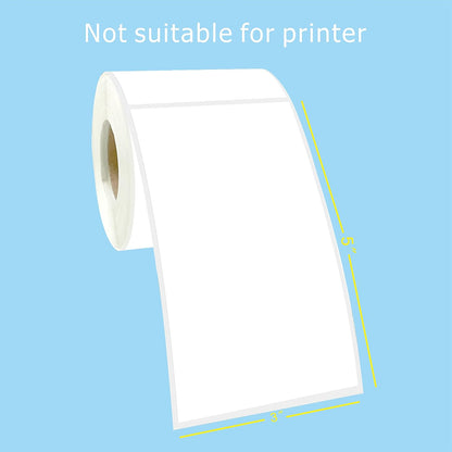 PARLAIM 3" x 5" Adhesive Color Cod Stickers,250 per Dispenser Box Roll Square Label Inventory Stickers (White)