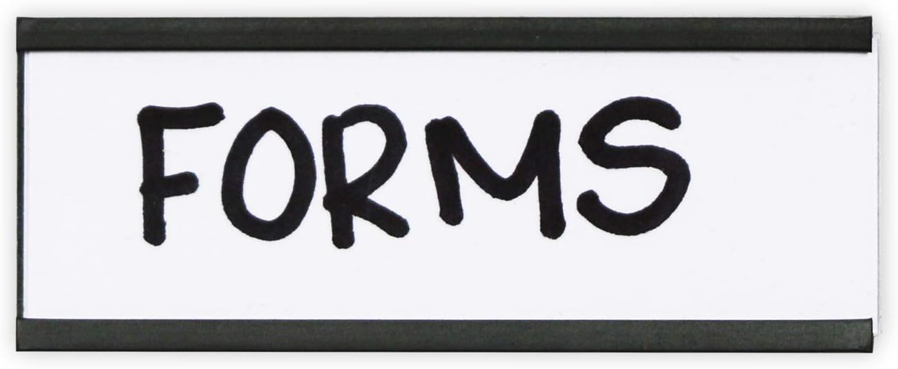 SmartSign Magnetic 'C' Channel Label Holders for Metal Racks and Shelves | 0.75" x 2" Pack of 25