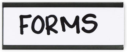 SmartSign Magnetic 'C' Channel Label Holders for Metal Racks and Shelves | 0.75" x 2" Pack of 25