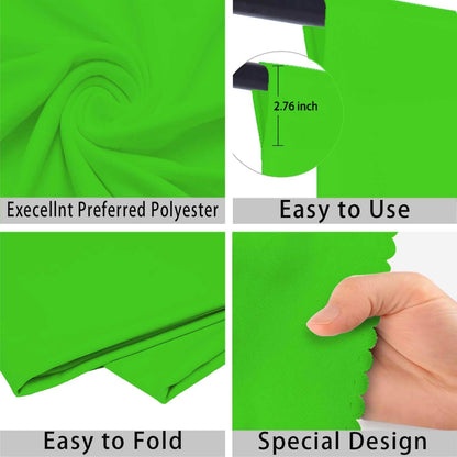 Green Screen Photo Backdrop for Photoshoot Green Background for Photography Photo Backdrop Curtain for Party 8 x 10 FT