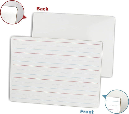 1 Small Dry Erase Board for Kids - Mini White Board for Students and Teachers - Durable and Portable Individual Whiteboard with Rounded Corners - Double Sided (9x12 Inches)
