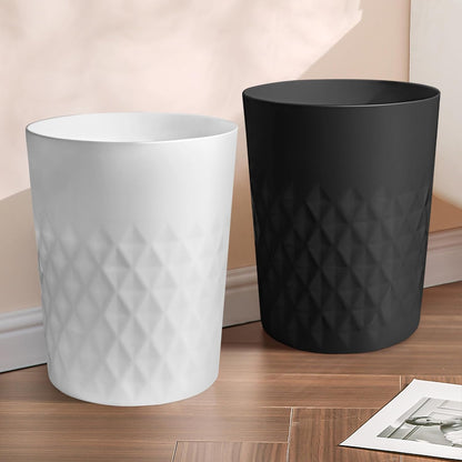 YGJT Small Trash Can, 3 Pack 1.8 Gallons Bathroom Trash Can, Slim Waste Basket, Round Garbage Can, Plastic Trash Bin for Kitchen, Dorm, Bedroom, Office, Living Room, Study, Compact Spaces