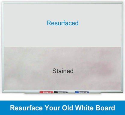 White Board Paper, 8x4 ft Dry Erase White Board Sticker, Peel and Stick Whiteboard, Dry Erase Paper Roll with Adhesive Backing, Extra Large, Super Sticky, No Ghost, 3 Markers