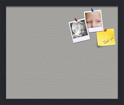 PinPix 18x15 Inch Cork Bulletin Board. This Decorative Framed Pin Board Comes with Dark Stone Design and a Satin Black Frame. Ideal for Home Office Decor or Message Board (PinPix-1808)