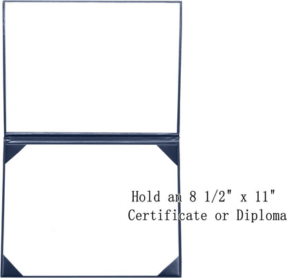 12 PCS Smooth Diploma Certificate Cover 8 1/2" x 11" Navy
