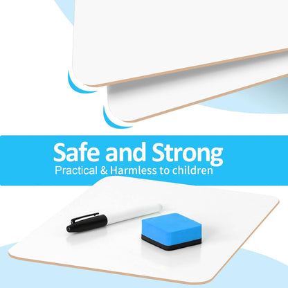 Dry Erase LapBoards, PANDRI 16 Pack Double Sided 12.5 x 9 Inch Whiteboards with 16 Erasers and 16 Markers, Dry Erase Boards for Students Classroom Teacher Supplies