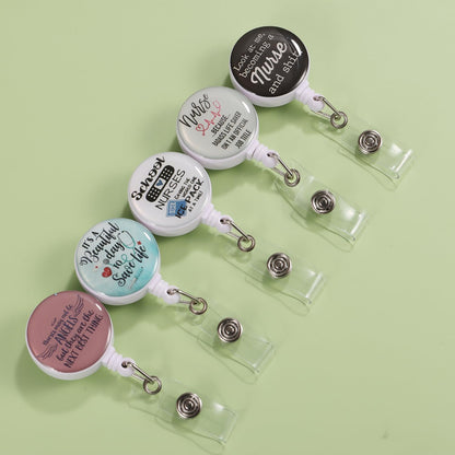 16pcs Badge Reels Retractable Badge Holders,Id Badge Holders Retractable with Clip,Cute Badge Reel for Men,Women,Girls 16