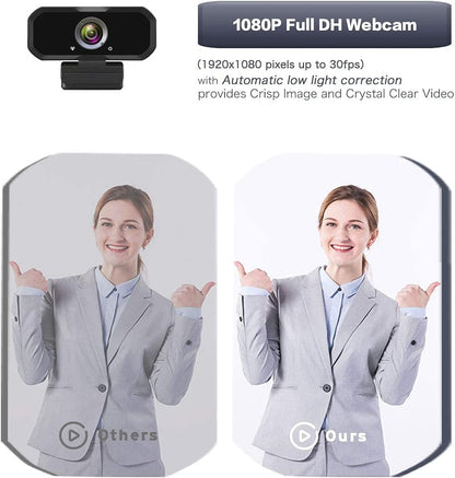 USB-C 1080P Webcam Compatible with Switch 2/ PC - Streaming Camera for Zoom/Teams/Skype, Plug&Play PC/Mac/Laptop