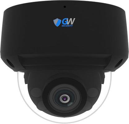 GW Security 4K 8MP TAA & NDAA Compliant 5X Optical Zoom 2.7-13.5mm Motorized Lens Outdoor Indoor Microphone PoE IP Dome Security Camera, Black (GW867501M)