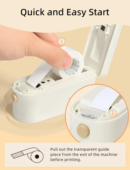 Makeid L1 Label Maker Machine with Tape - Portable & Rechargeable Label Makers Compatible with 9 12 16mm Waterproof Tape - Mini Bluetooth Labeler for Organizing Home Office School