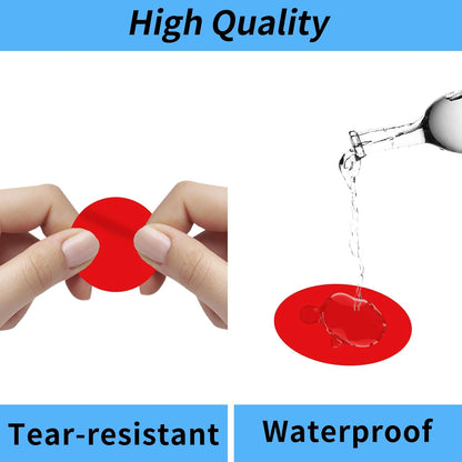 STARLIBOO Colored Dot Stickers, 1 Inch Circle Color Code Label, Red Waterproof Garage Sale Stickers, Yard Sale Price Labels (2 Rolls, 1000Pcs)