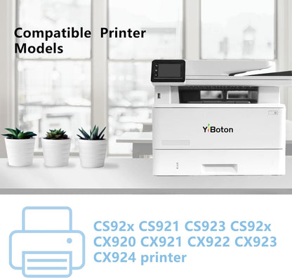 CS921 76C00C0 76C00K0 76C00Y0 76C00M0 High Capacity Toner Cartridge Compatible for Lexmark CS92x CS921 CS923 CX920 CX921 CX922 CX923 CX924 CX92X CX921DE Printer (4-Pack)