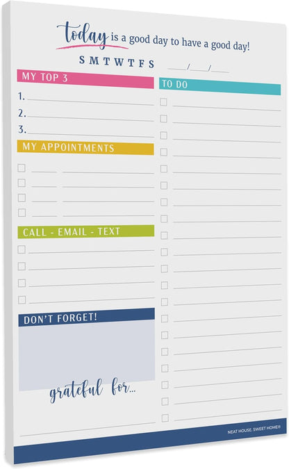 Neat House Sweet Home To Do List Notepad, Daily Planner Organizer for Work, Teacher Checklist, Student Organizer