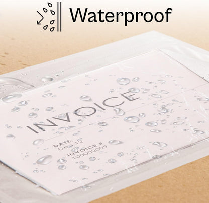 9.5"x 12" Clear Enclosed Packing Envelope Plain Face Usable Dim 9" x 11.5" Front- Clear, Back- White (500 Pack)