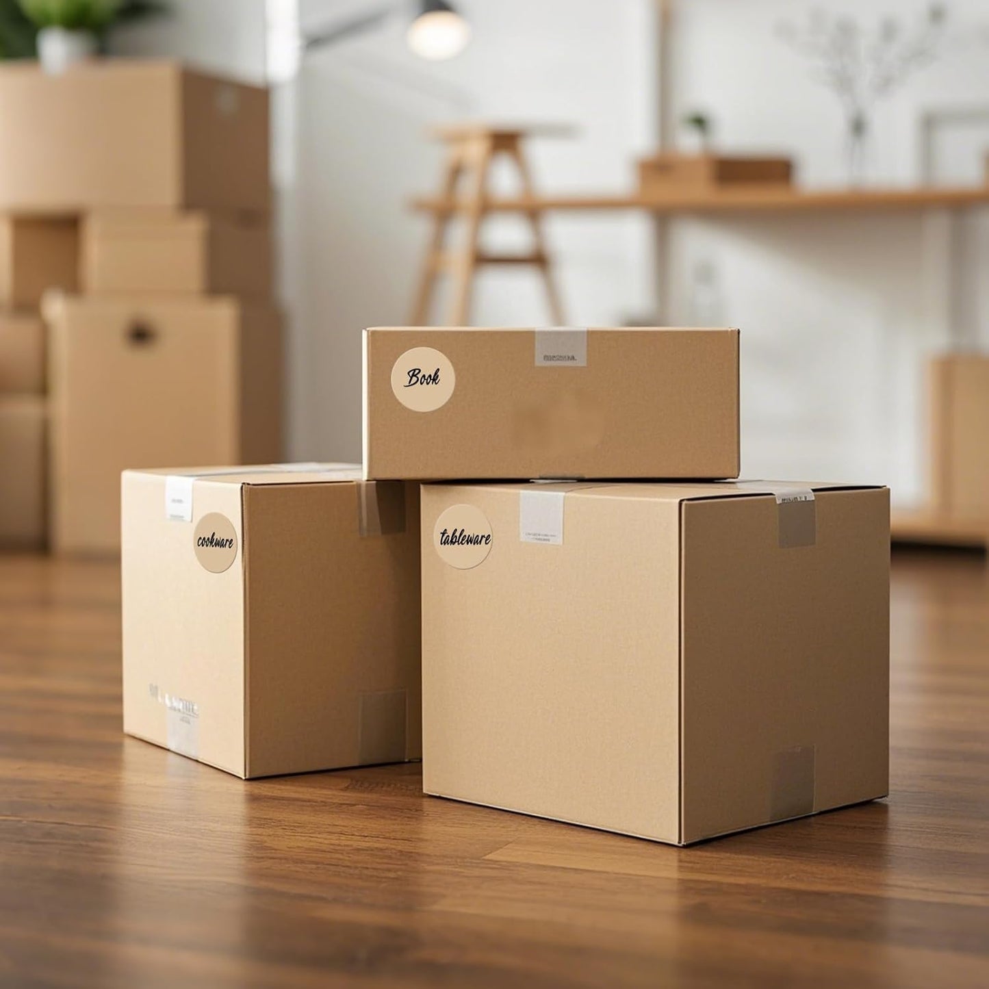 300 PCS Circle Stickers 4 Inch Kraft Vinyl Floor Dots Sticker Removable Self-Adhesive Colored Large Round Label Roll for Marking Inventory Organizing Classroom Line Up Spots