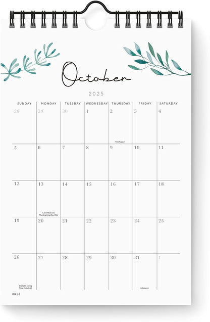 Jotsome Small Calendar 2025-2026, Mini Calendar From Now to December 2026 6"x9", Aesthetic Calendar Wall Decoration in Home and Office for Easy Organizing