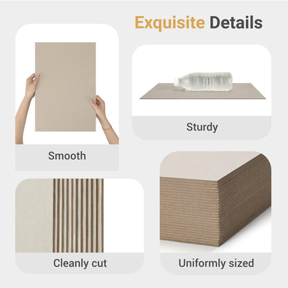 25 Pcs Book Board, Binder Board, Cover Board, Heavy Duty Chipboard for Book Binding, DIY Cardboard (Gray, 11 x 17 Inch 100PT)