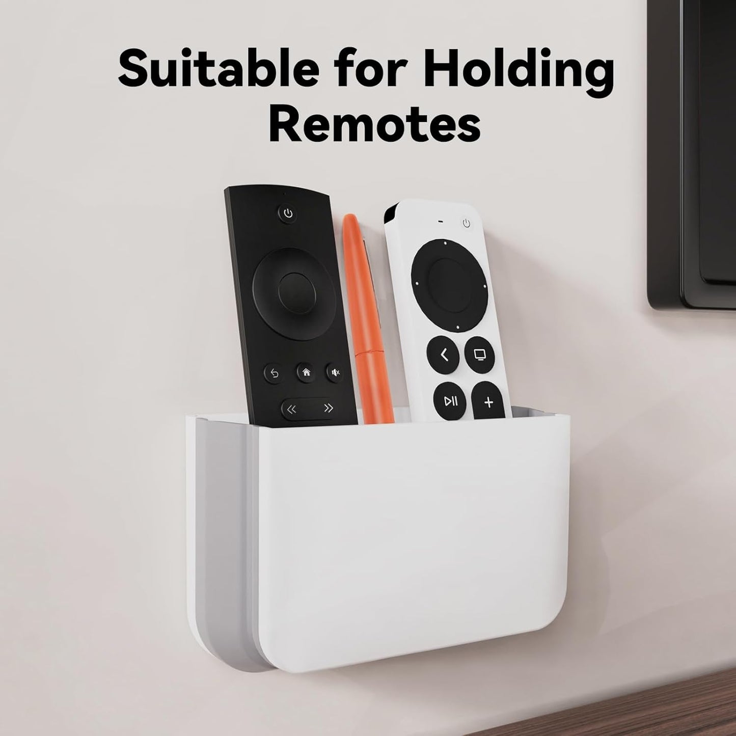 Magnetic Foldable Pen Holder, Magnetic Dry Erase Marker Pencil Holder, Strong Magnet Remote Holder Storage Organizer for Office, Whiteboard, Locker, Home Refrigerator, Desk Accessories(1 Pack White)