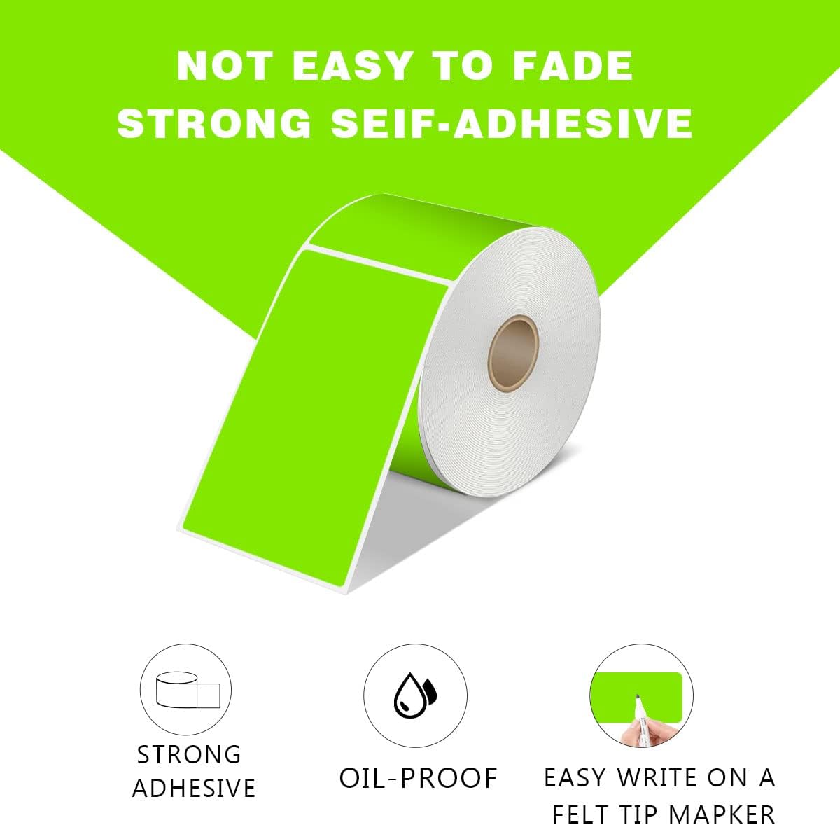 PARLAIM 3 X 5 Inch Rectangle Adhesive Color Coding Stickers,Square Colorful Inventory Stickers -250 Per Dispenser Box