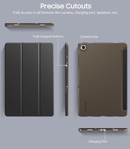 TiMOVO Case for Samsung Galaxy Tab A9+/A9 Plus 11" 2023, Slim Soft TPU Translucent Frosted Back Protective Cover for Galaxy Tab A9+ Tablet SM-X210/X216/X218, Auto Wake/Sleep, Black