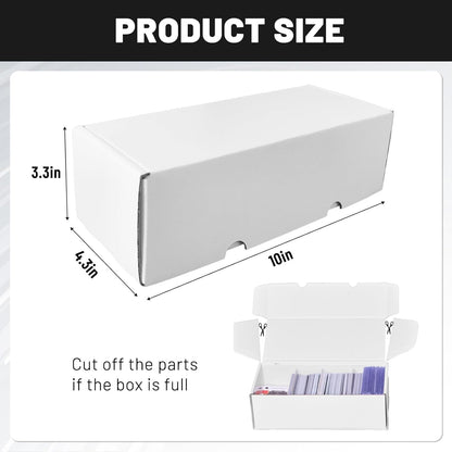 NUMINA 7 Pack 600 Card Storage Box Organizer for Trading Card Collection, Heavy Duty Sports Cardboard Box, Trading Gaming Cards Storage Box with Adjustable Dividers