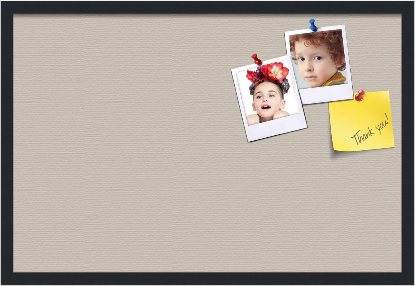 PinPix 30x20 Inch Cork Bulletin Board. This Decorative Framed Pin Board Comes with Desert Pastel Design and a Satin Black Frame. Ideal for Home Office Decor or Message Board (PinPix-1815)