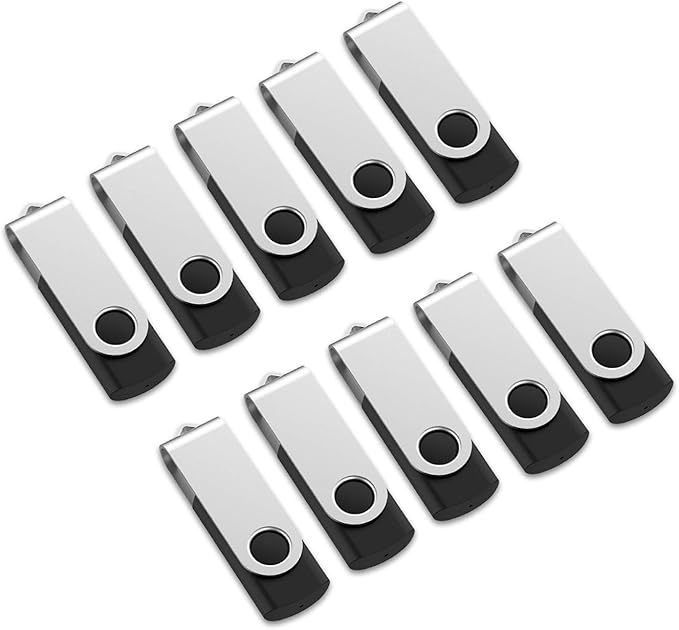 Aiibe 4GB Flash Drive 100 Pack 4GB USB Flash Drive Bulk Thumb Drive USB 2.0 Memory Stick USB Drive Wholesale, Black