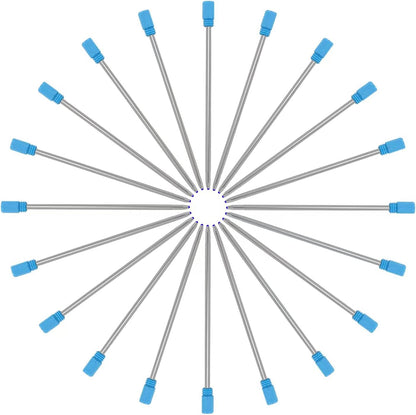 Refill 2.75" (20pcs) Replaceable Ballpoint Pen Refill, Blue Ink 1mm midpoint Metal Refill (Blue Refill)