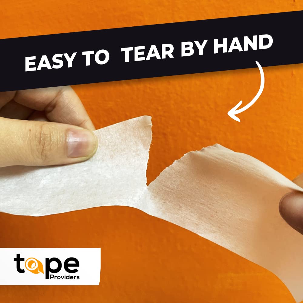 WOD MT5 Utility Grade Masking Tape, 3/8 inch x 60 yds. (Pack of 96) for Home or Office air-Dry Painting, Labeling, & Packing. Leaves no Residue