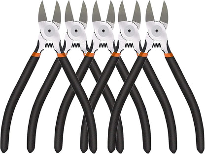 BOENFU Wire Cutters Heavy Duty 5 Pack Side Cutters 6 Inches Wire Snips Flush Cut Pliers Metal Cutting Tool for Crafting, Floral, Artificial Flowers, Chicken Wire, Electrical