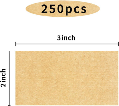 STARLIBOO Kraft Paper Rectangle Removable Moving Labels, 250 Labels, 2*3 Inch, Color-Coding Labels
