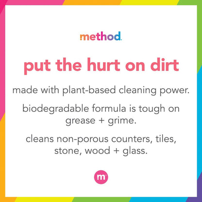 Method All-Purpose Cleaner, Pink Grapefruit, Plant-Based and Biodegradable Formula Perfect for Most Counters, Tiles, Stone, and More, 28 oz spray bottle (Pack of 2)