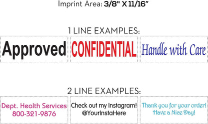 COLOP Extra Small Size Self Inking Custom Text Stamp - Choose from Many Fonts & 15 Ink Colors