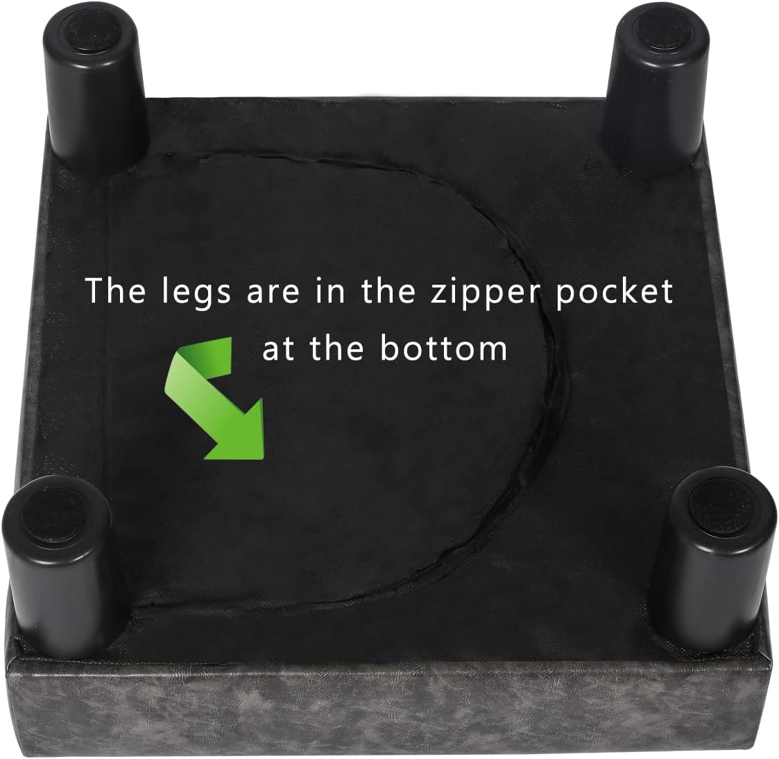 Joveco Small Footstool PU Leather Ottoman Square Footrest Stool Modern Padded Seat Chair for Living Room Bedroom Couch Dogs (Gray)