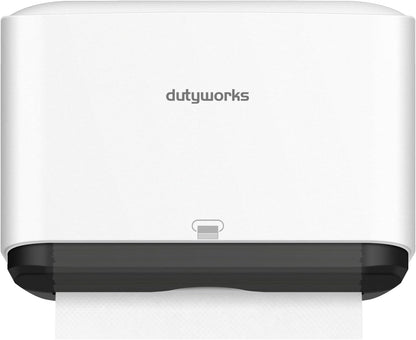 Paper Towel Dispenser Wall Mount, Multifold Paper Towel Holder Adhesive Hand Towel Dispenser for Bathroom Kitchen Commercial, White