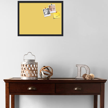 PinPix 24x18 Inch Cork Bulletin Board. This Decorative Framed Pin Board Comes with Honey Pastel Design and a Satin Black Frame. Ideal for Home Office Decor or Message Board (PinPix-1810)