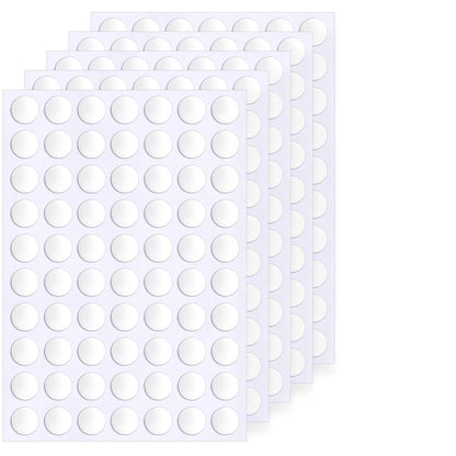 JUNEBRUSHS 350 Pieces Double Sided Sticky Dots, Sticky Tack for Wall Hanging Removable Poster Putty Clear Round Putty No Trace Adhesive Sticky Putty for Balloon Craft DIY Art Office Supplies (10 mm)