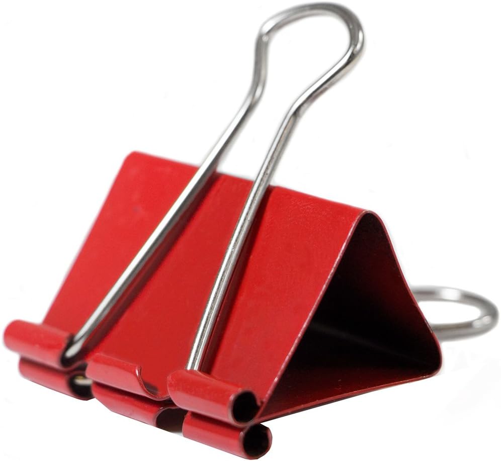 JAM PAPER Colorful Binder Clips - Large - 1 1/2 Inch (41 mm) - Assorted Binderclips - 6 Packs of 12